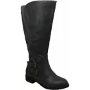 Style & Co. Milah Women's Brown Leather Almond Toe Knee High Tall Riding Boot 5